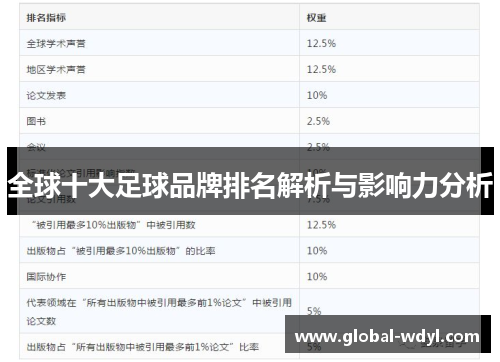 全球十大足球品牌排名解析与影响力分析 全球十大足球品牌排名解析与影响力分析