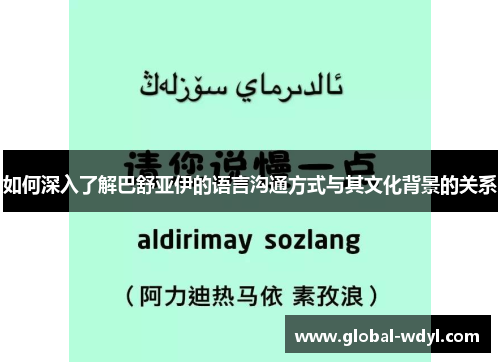 如何深入了解巴舒亚伊的语言沟通方式与其文化背景的关系